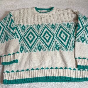 The Fox Collection Men's XL Pullover Ski Sweater 1980s-Read